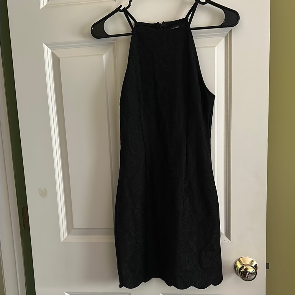 Forever 21 Black Halter Sheath Cocktail Dress